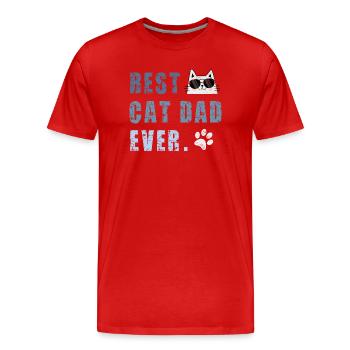 Chat Chats - T-shirt bio Premium Homme - rouge - Devant - Damien (186cm)