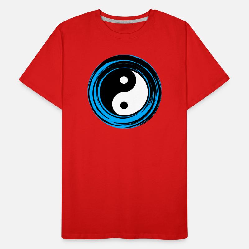 Yin-yang Blue Men's Premium Organic T-Shirt