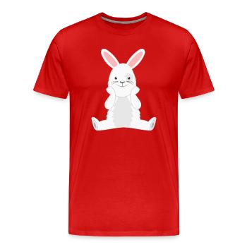 Rabbit Rabbit - Men's Premium Organic T-Shirt - red - Front - Damien (186cm)