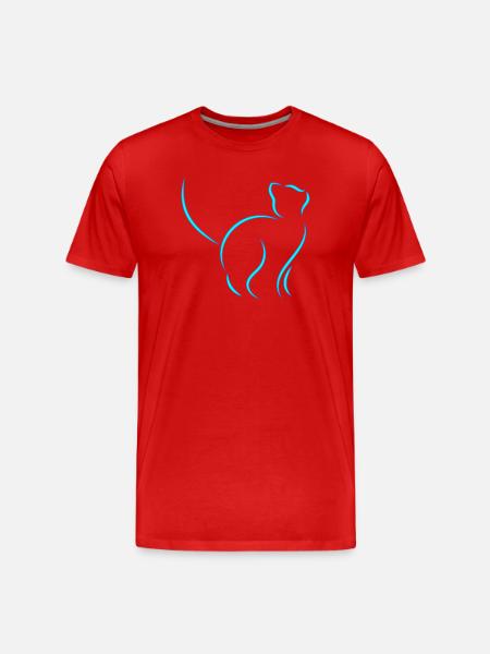 chat - T-shirt bio Premium Homme - rouge