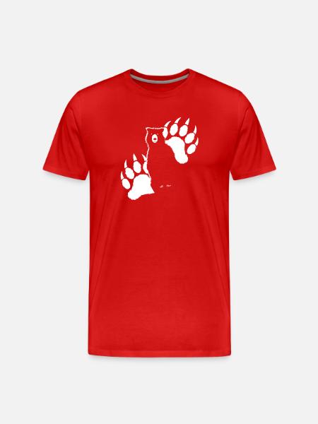 Ours Grizzli - T-shirt bio Premium Homme - rouge