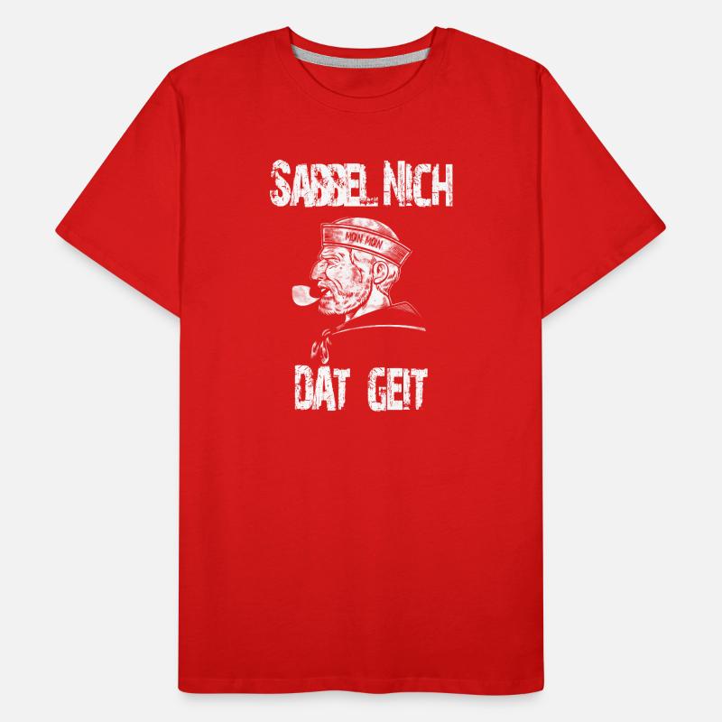 Sabbel nich dat geit, moin plattdeutsch Seemann Männer Premium Bio T-Shirt