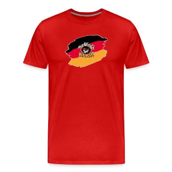 Die Wilden Kerle Logo Deutschland - Männer Premium Bio T-Shirt - Rot - Vorne - Damien (186cm)