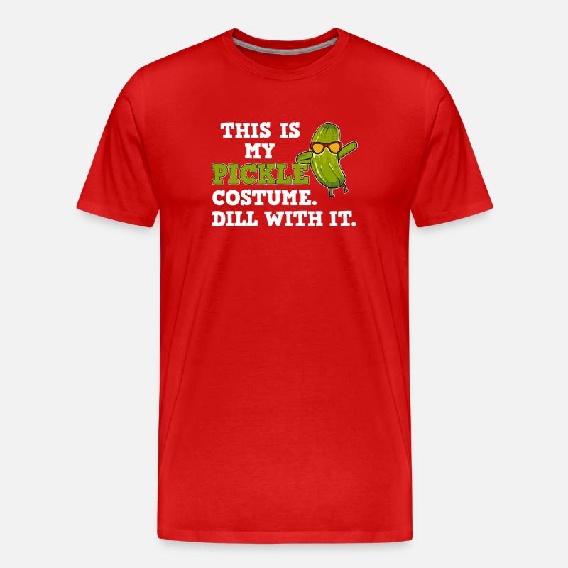 Gurken Gurke Kostüm - Männer Premium Bio T-Shirt - Rot