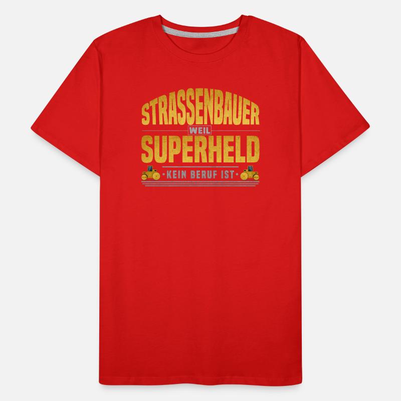 Strassenbauer Superheld Männer Premium Bio T-Shirt