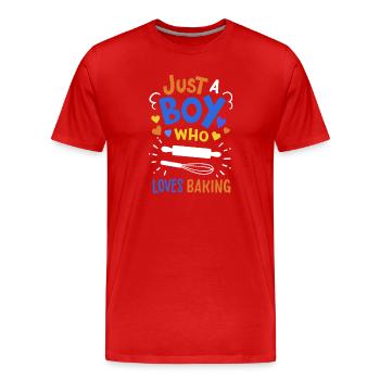 Backen Bäcker Hobbybäcker - Männer Premium Bio T-Shirt - Rot - Vorne - Damien (186cm)