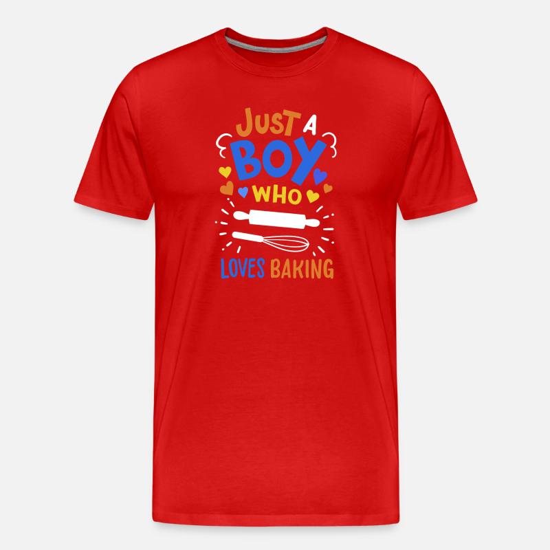Backen Bäcker Hobbybäcker - Männer Premium Bio T-Shirt - Rot