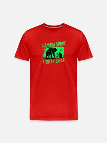 Namibia Afrika Safari Design - Männer Premium Bio T-Shirt - Rot