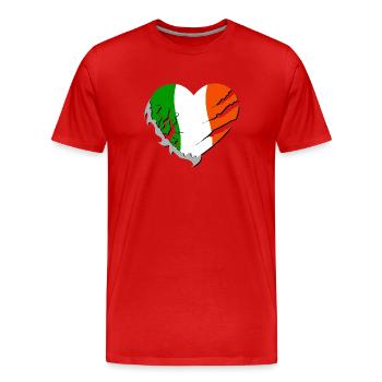 Irlande - Irlande - T-shirt bio Premium Homme - rouge - Devant - Damien (186cm)