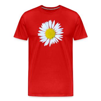 Marguerites - T-shirt bio Premium Homme - rouge - Devant - Damien (186cm)