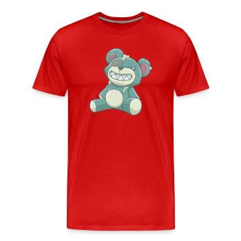 Pastell Gothic Bär - Männer Premium Bio T-Shirt - Rot - Vorne - Damien (186cm)