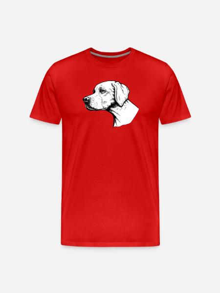 Pointer Portrait - T-shirt bio Premium Homme - rouge