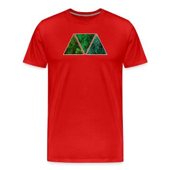 Umwelt Mutter Natur - Männer Premium Bio T-Shirt - Rot - Vorne - Damien (186cm)