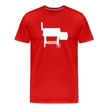 Grillen Grill BBQ - Männer Premium Bio T-Shirt - Rot - Vorne - Damien (186cm)