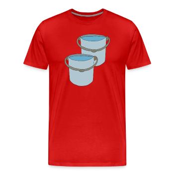 Creative bucket design for outdoor activities - Men's Premium Organic T-Shirt - red - Front - Damien (186cm)
