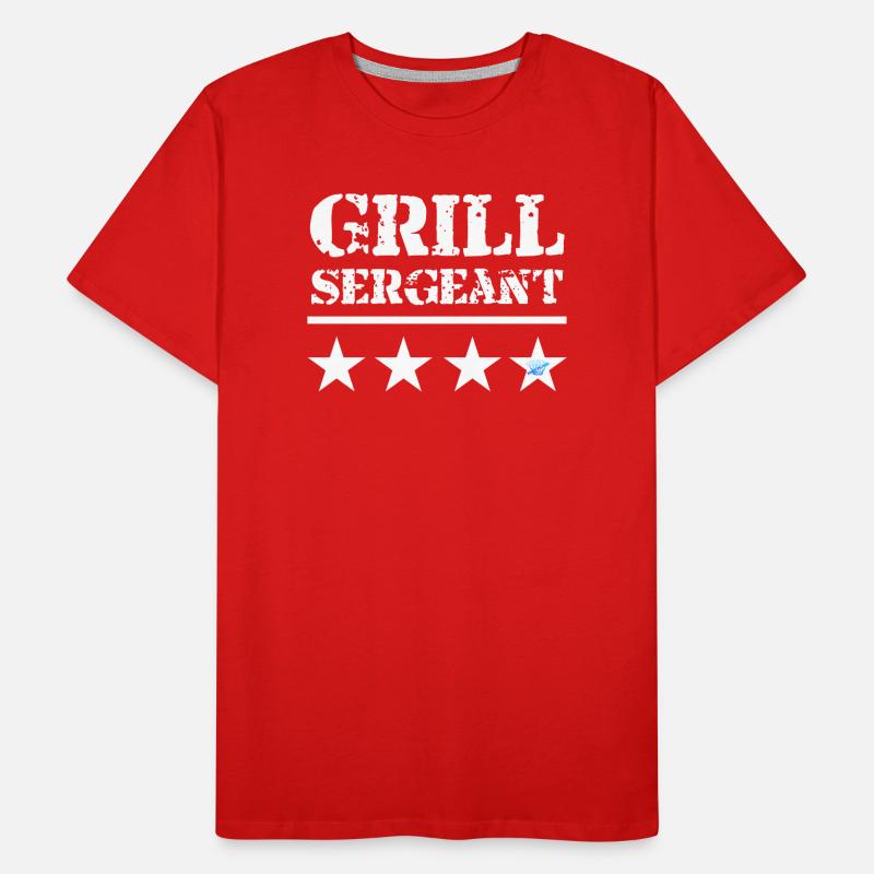 Grill Sergeant - BBQ King Männer Premium Bio T-Shirt