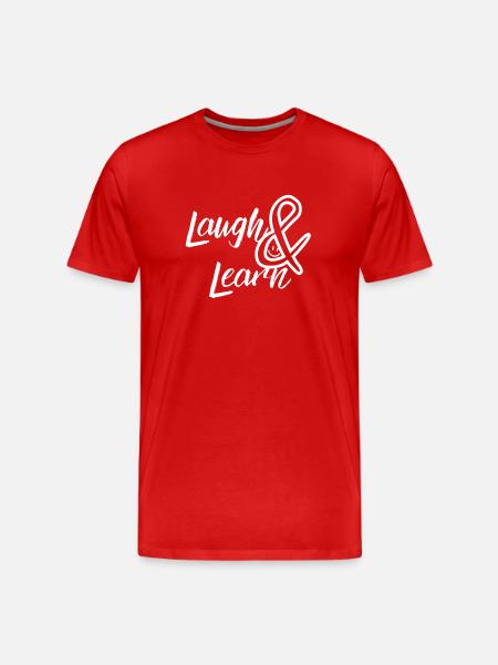 Laugh and Learn - Men's Premium Organic T-Shirt - red