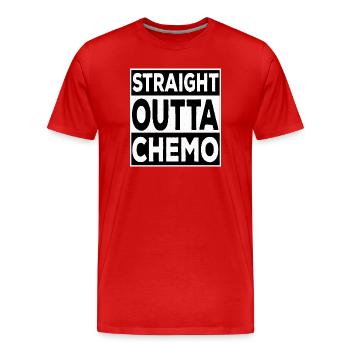 Straight Outta Chemo - Männer Premium Bio T-Shirt - Rot - Vorne - Damien (186cm)