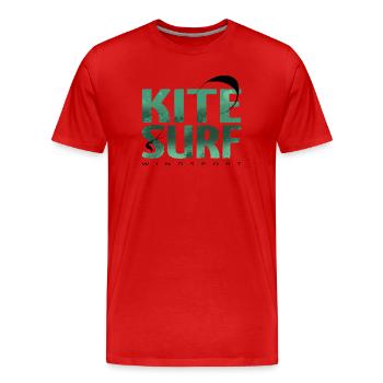 KITESURF 2021 green - Men's Premium Organic T-Shirt - red - Front - Damien (186cm)