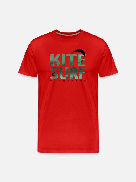 KITESURF 2021 vert - T-shirt bio Premium Homme - rouge