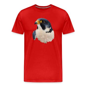 Faucon pèlerin - T-shirt bio Premium Homme - rouge - Devant - Damien (186cm)