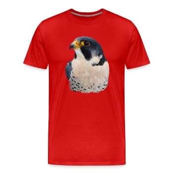 Faucon pèlerin - T-shirt bio Premium Homme - rouge - Devant - Damien (186cm)
