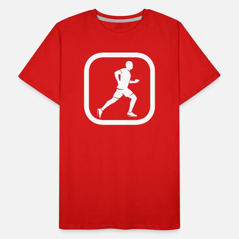 Run Runner Logo Run Runner Icône vectorielle graphique T-shirt bio Premium Homme