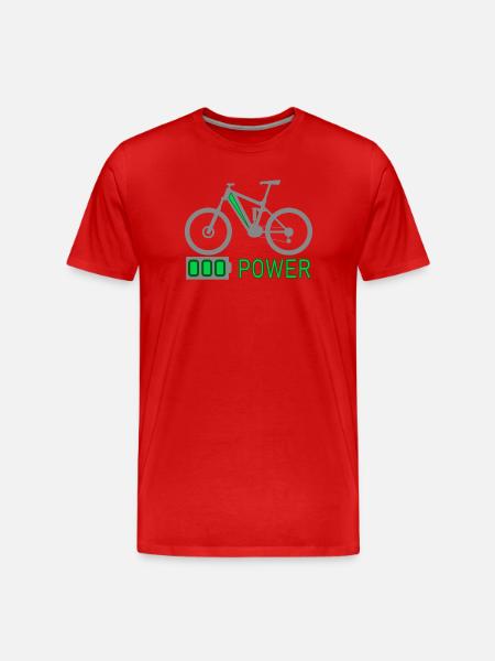 E-Bike Power Motivationsdesign - Männer Premium Bio T-Shirt - Rot