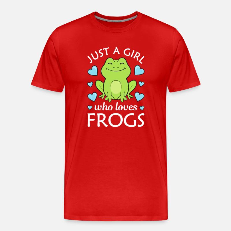 Frosch Frösche - Männer Premium Bio T-Shirt - Rot