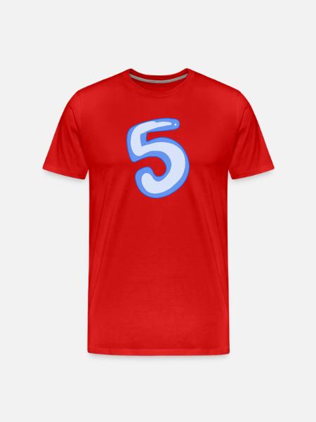 5 Bleu - T-shirt bio Premium Homme - rouge
