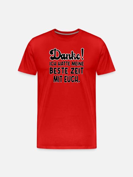 ABSCHIED TEAM - Männer Premium Bio T-Shirt - Rot