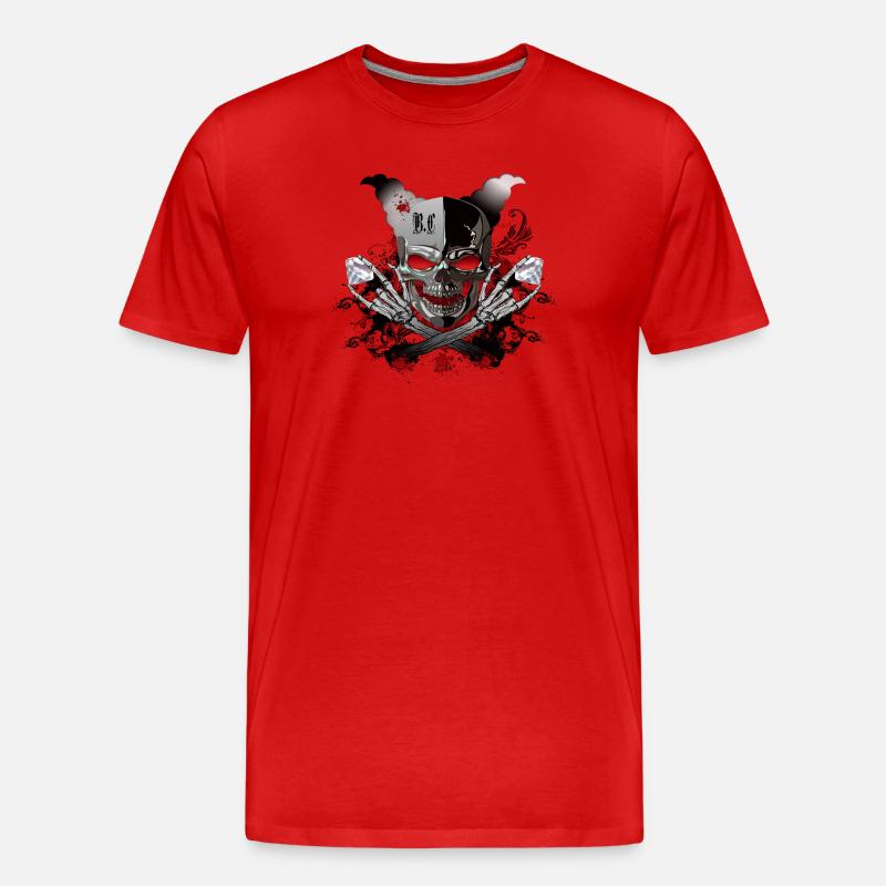 Diamanten Skull - Männer Premium Bio T-Shirt - Rot