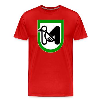 Marche Italie - T-shirt bio Premium Homme - rouge - Devant - Damien (186cm)