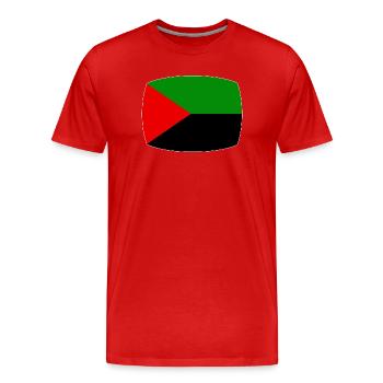 Martinique drapeau rouge vert noir - T-shirt bio Premium Homme - rouge - Devant - Damien (186cm)