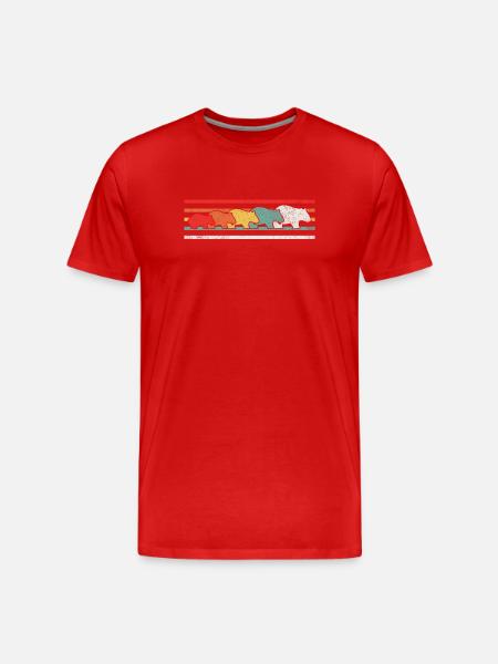 Wombat - Männer Premium Bio T-Shirt - Rot