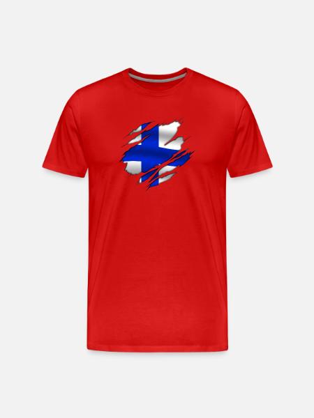 Finlandia - Finland - Men's Premium Organic T-Shirt - red