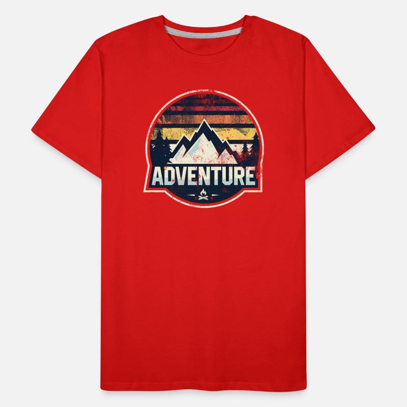 Adventure Mountain Patch Men's Premium Organic T-Shirt