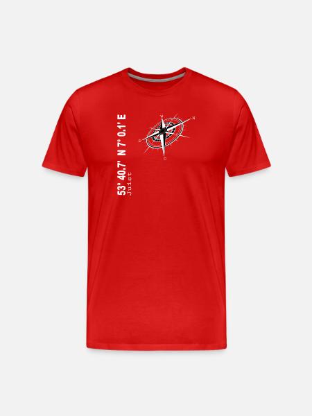 Juist - Männer Premium Bio T-Shirt - Rot