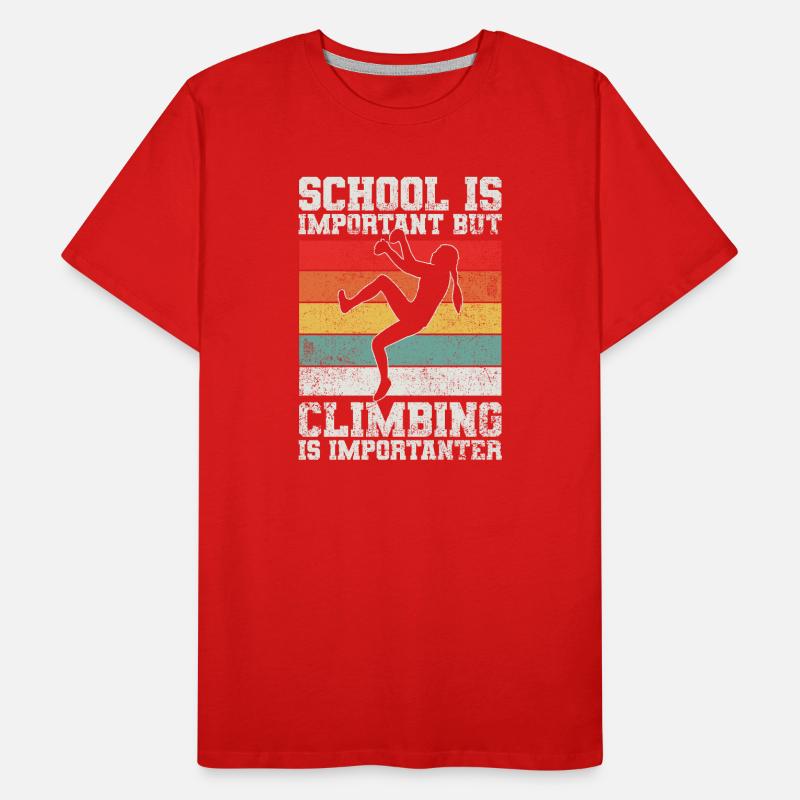 Kletterin Kletterer Bouldern Männer Premium Bio T-Shirt