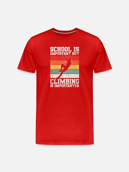 Klettern Kletterer Bouldern - Männer Premium Bio T-Shirt - Rot
