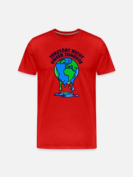 Umwelt Mutter Erde Umweltschutz Statement - Männer Premium Bio T-Shirt - Rot