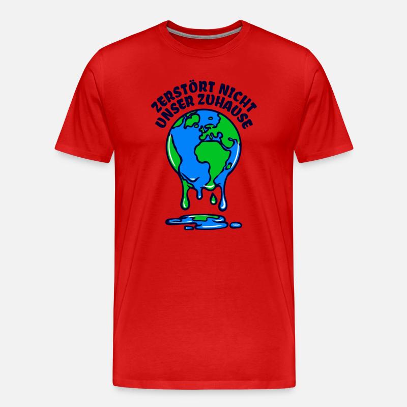 Umwelt Mutter Erde Umweltschutz Statement - Männer Premium Bio T-Shirt - Rot