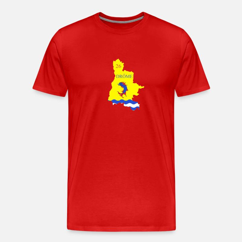Drôme - Männer Premium Bio T-Shirt - Rot