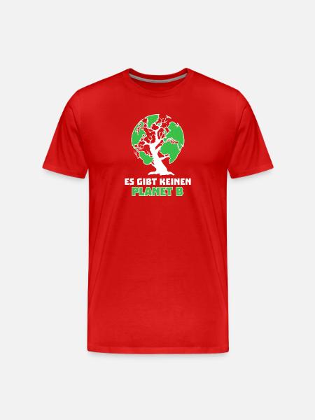 Baum Mutter Erde Planet Umwelt Statement - Männer Premium Bio T-Shirt - Rot