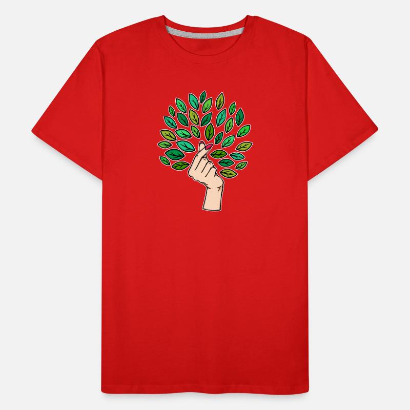 Umwelt Erde Baum Umweltschützer Männer Premium Bio T-Shirt