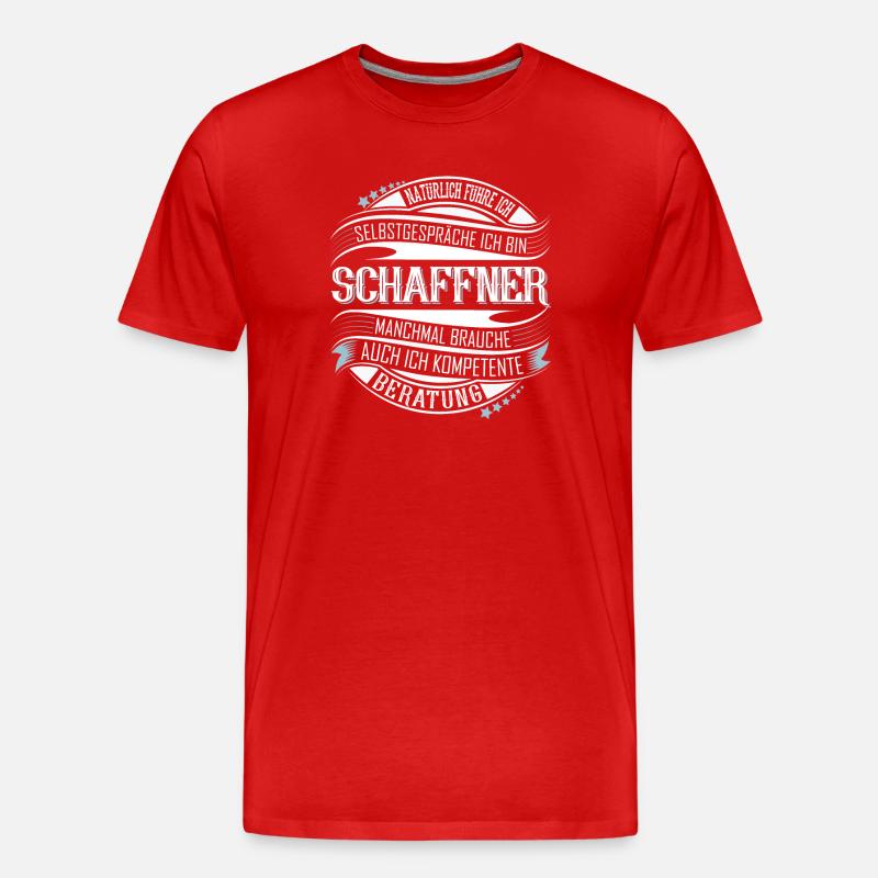 Schaffner - Männer Premium Bio T-Shirt - Rot