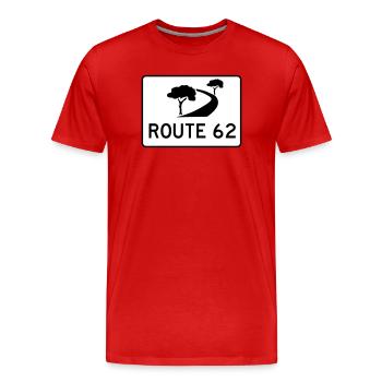 garden route - Men's Premium Organic T-Shirt - red - Front - Damien (186cm)