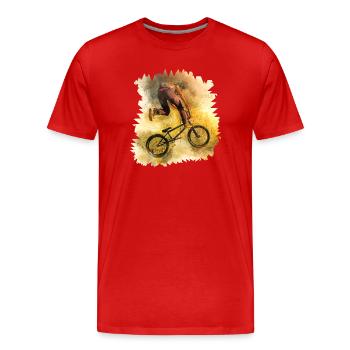 BMX Sport Bike - Männer Premium Bio T-Shirt - Rot - Vorne - Damien (186cm)