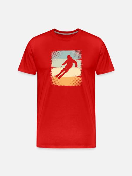 Ski - Men's Premium Organic T-Shirt - red
