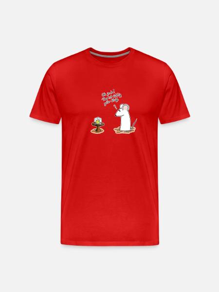 Richtig geiler Stoff - Männer Premium Bio T-Shirt - Rot